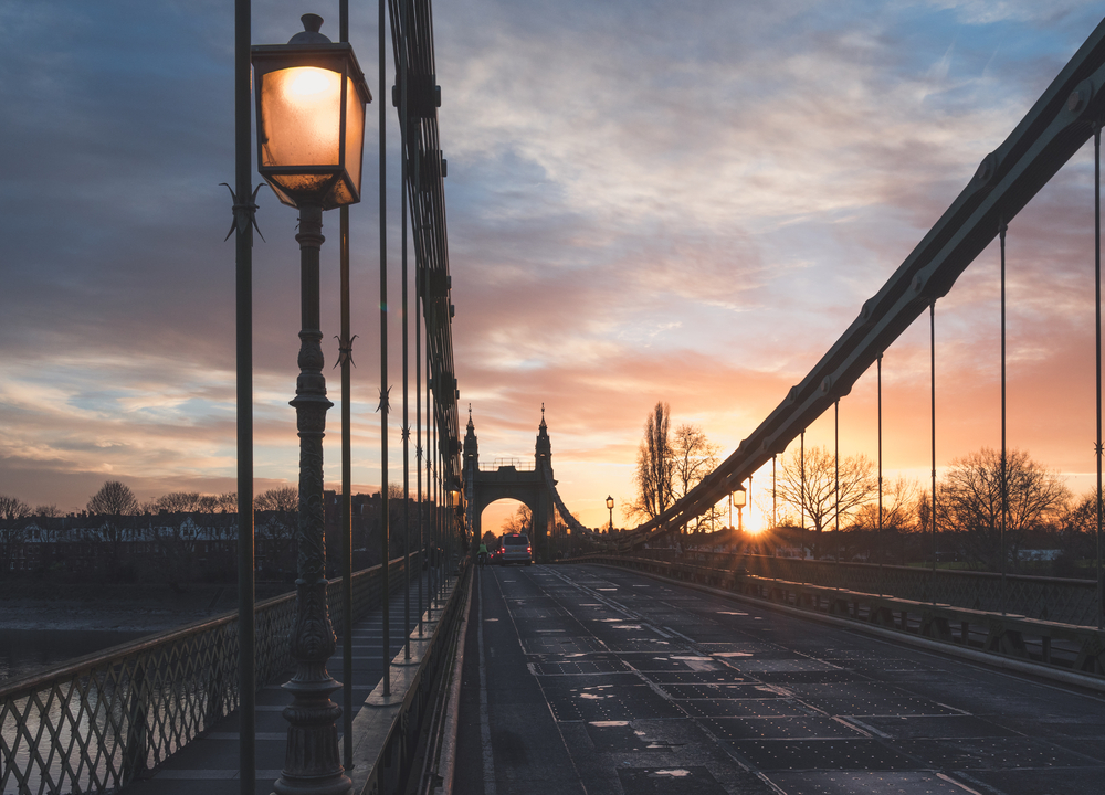 Hammersmith bridge in London